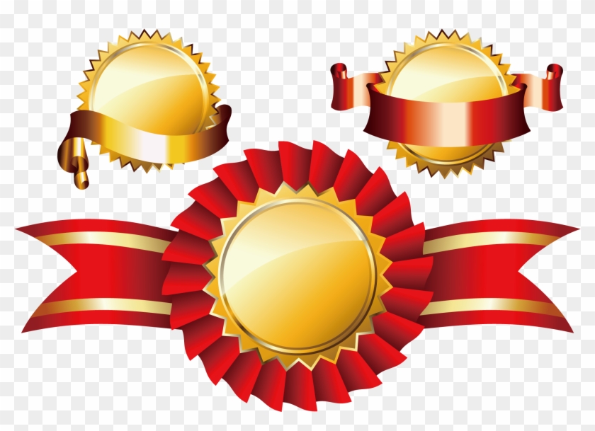 Trophy Award - Gold Medal Vector Png #1610291