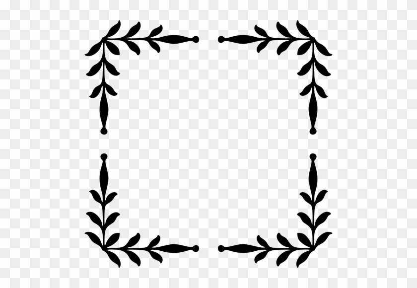 Guarantee Clipart Corner - Bingkai Bunga Hitam Putih #1610771