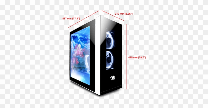 Transparent Lcd Side Panel Diy Transparent Background - Ibuypower Snowblind Pro #1610842