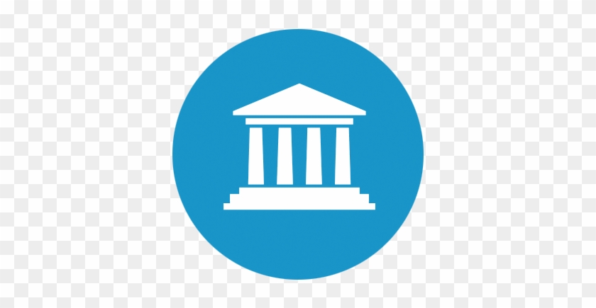 Town Hall - Youtube Round Icon Blue #1611280