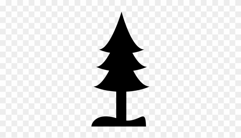 Pine Tree Silhouette Vector - Silueta De Arbol Pino #1612584