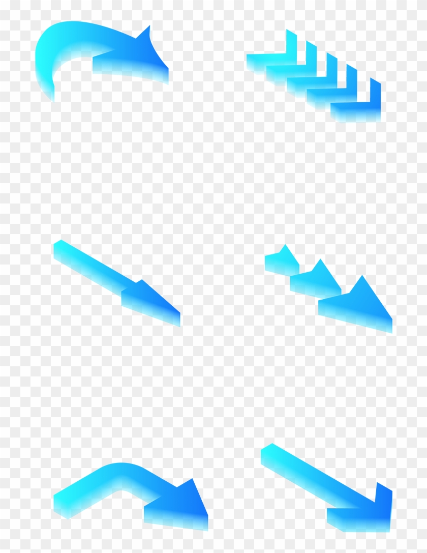 Minimalistic Arrow Elements Arrows Gradient Solid Png - Aircraft #1613111