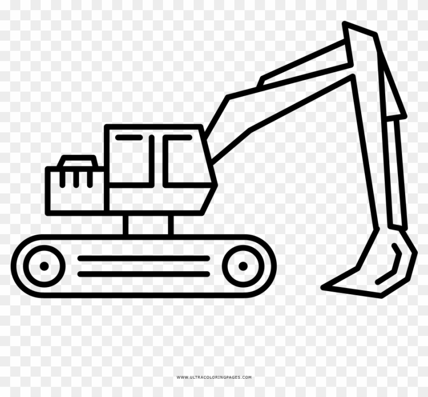 Excavator Coloring Page - Escavadeira Desenho Png #1613445