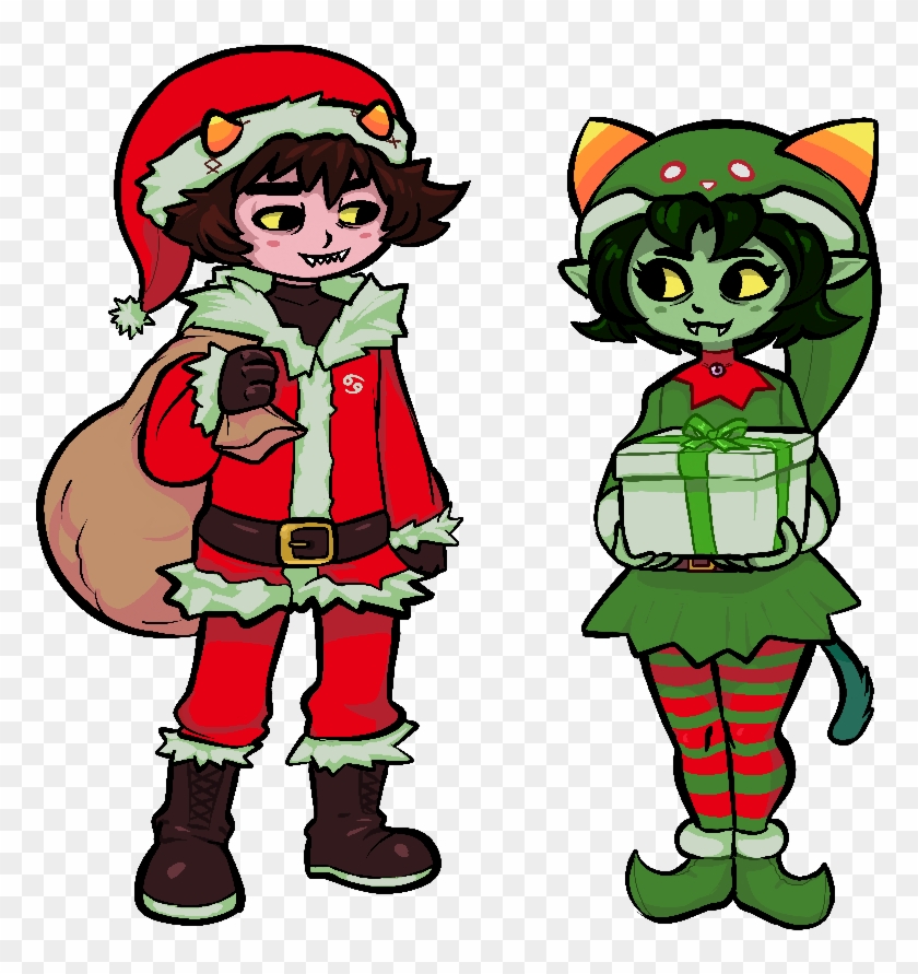 Karkat Santas And Leijon Helper - Cartoon #1615663