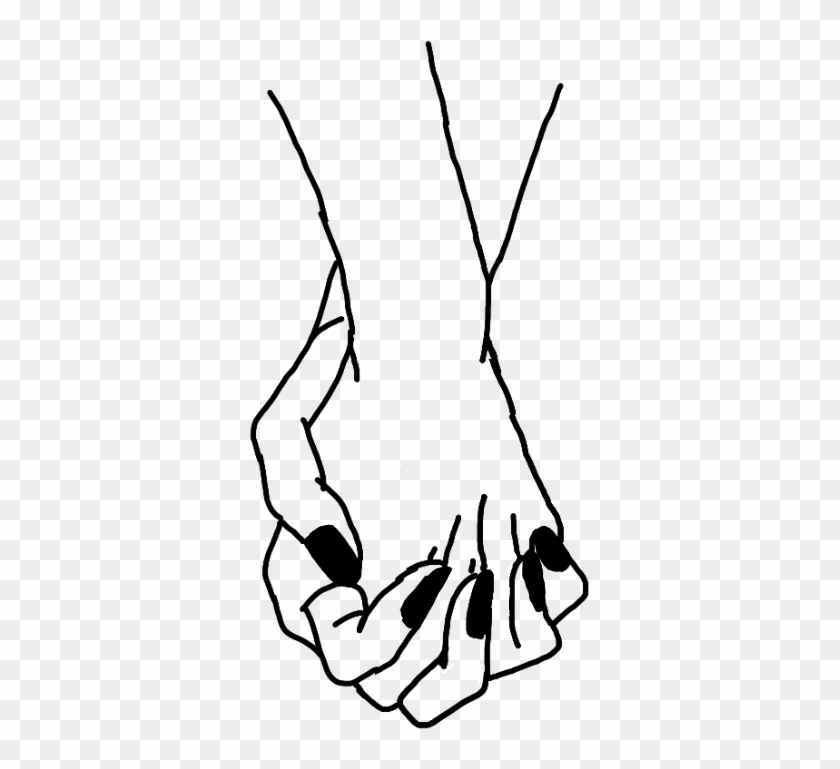Love Tumblr Hands Couple - Black And White Stickers Hands #1616152