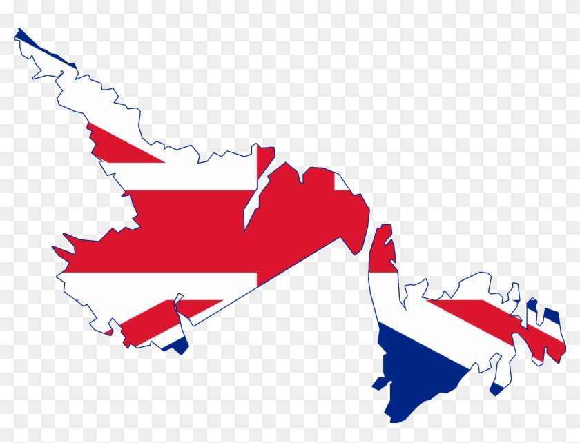 Flag Map Of Newfoundland And Labrador - Newfoundland And Labrador Flag Map #1616514