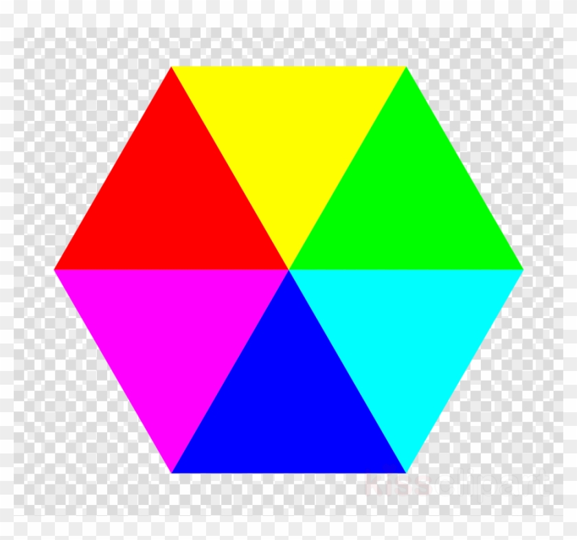 Colourful Hexagon Clipart Hexagon Triangle Clip Art - Png Eyes Blue Color #1616777
