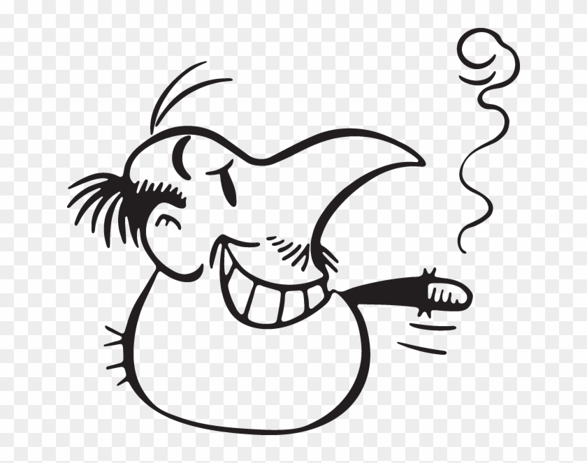 Cartoon Man With Cigar - Cartoon #1616904