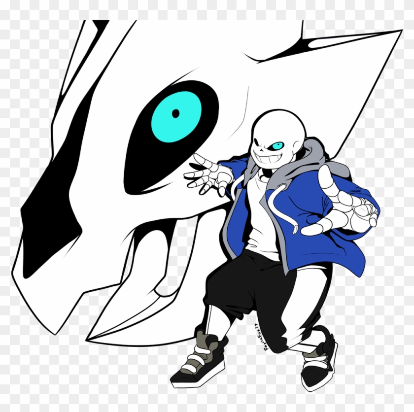 Sans With Blaster By Fajitafox Sans With Blaster By - Cartoon #1618364