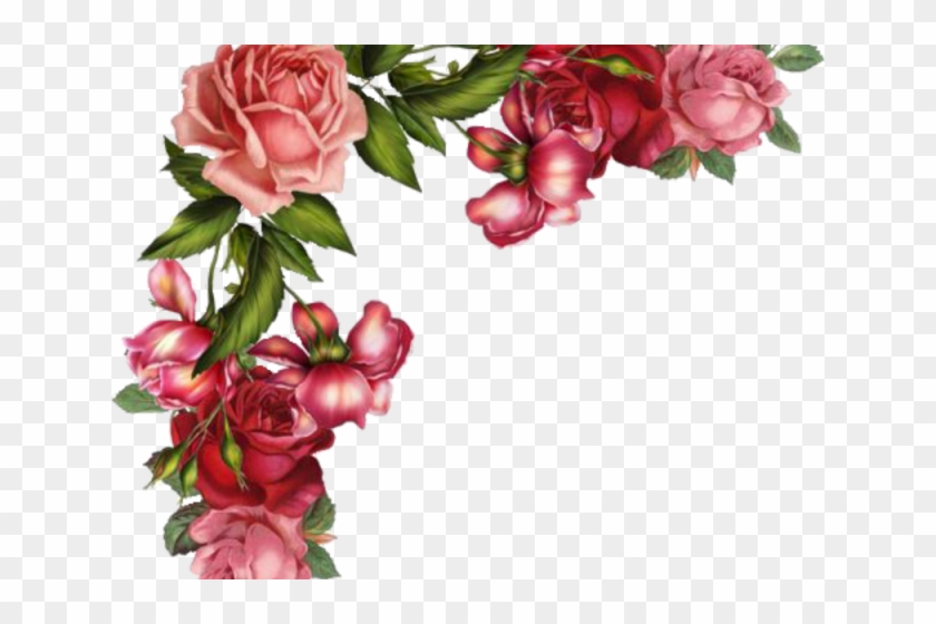 Vintage Flower Clipart String Flower - Vintage Flower Border Png #1618529