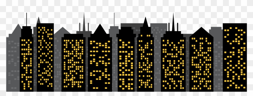 Transparent Superhero City Skyline Clip - Fundo Batman Em Png #1618750