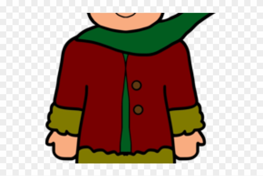 Dress Shirt Clipart Child - Wearing Winter Clothes Clipart #1619063