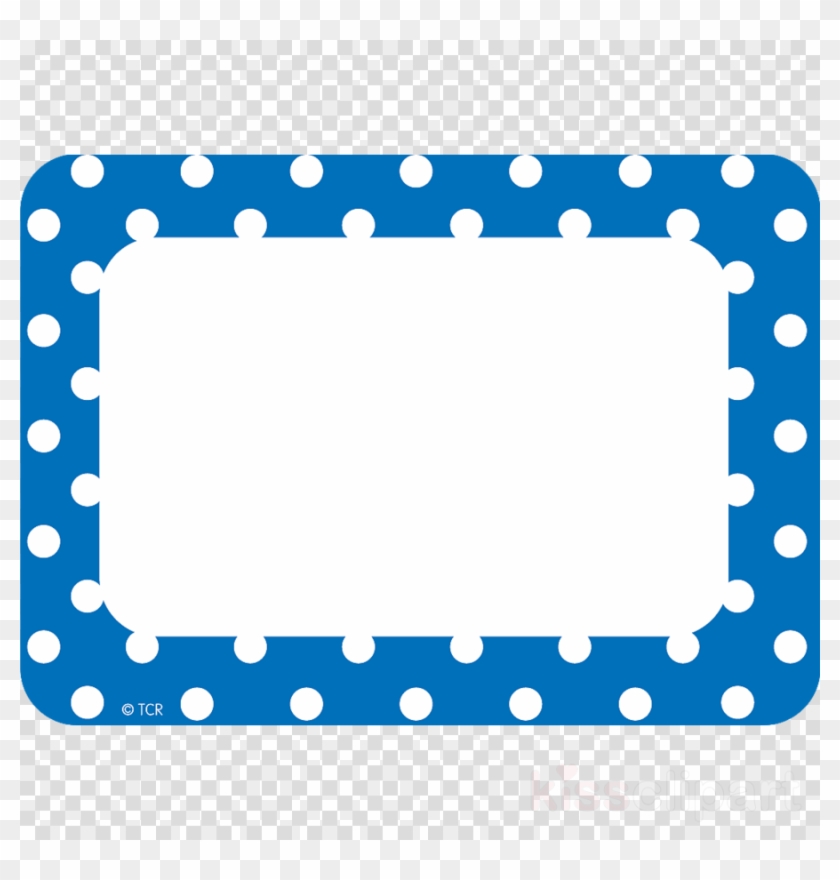 Teacher Created Resources Tcr5538 Black Polka Dots - Blue Polka Dot Name Tags #1619216
