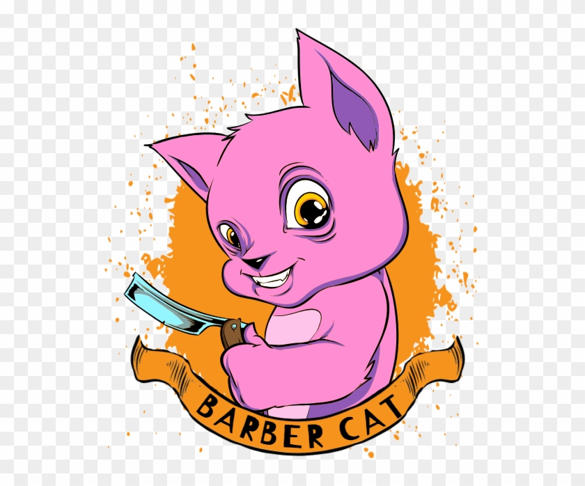 Barber Cat - Cartoon #1619474