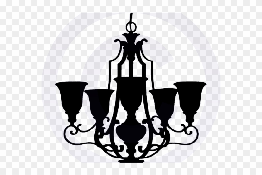 Chandelier Clipart Silhouette Pink - Chandelier #1620415