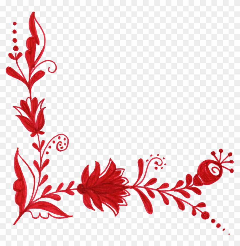 Flower Corner Border Png - Flower Images Png Hd #1620811