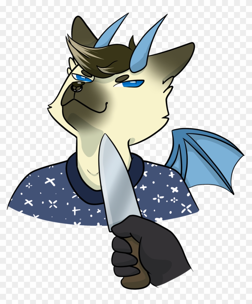 Knife Cat Transparent Transparent Background - Cartoon #1620950