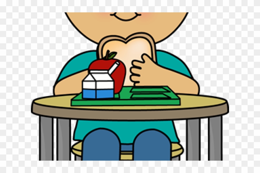 Lunch Box Clipart Lunch Room - Cartoon Boy Eating Lunch #1621941
