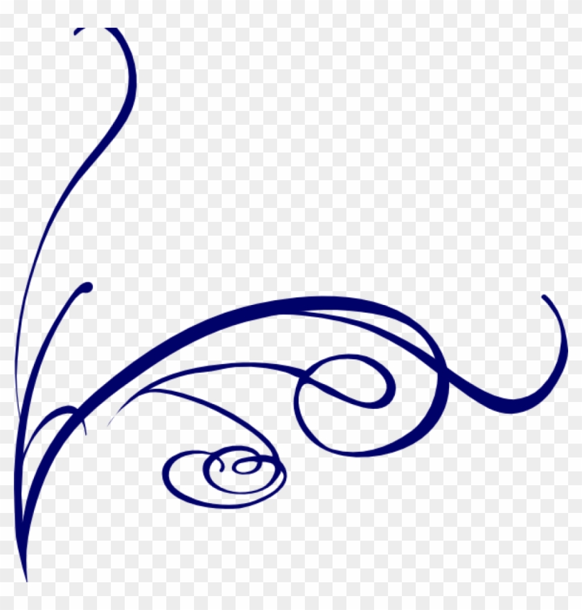 Fancy Lines Clipart Flower Clipart Hatenylo - Corner Swirls Transparent Background #1623878