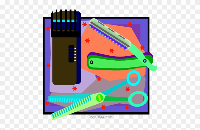 Personal Grooming Aids Royalty Free Vector Clip Art - Personal Grooming Clipart #1624388