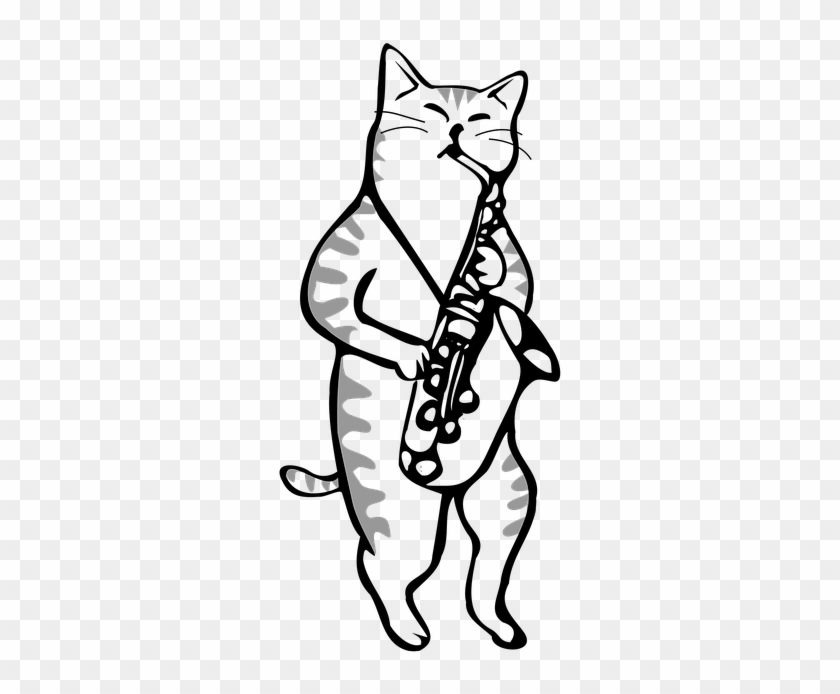 The Saxophone Can Be Used As A Form Of Relaxation Or - Saxophone Cat #1625128