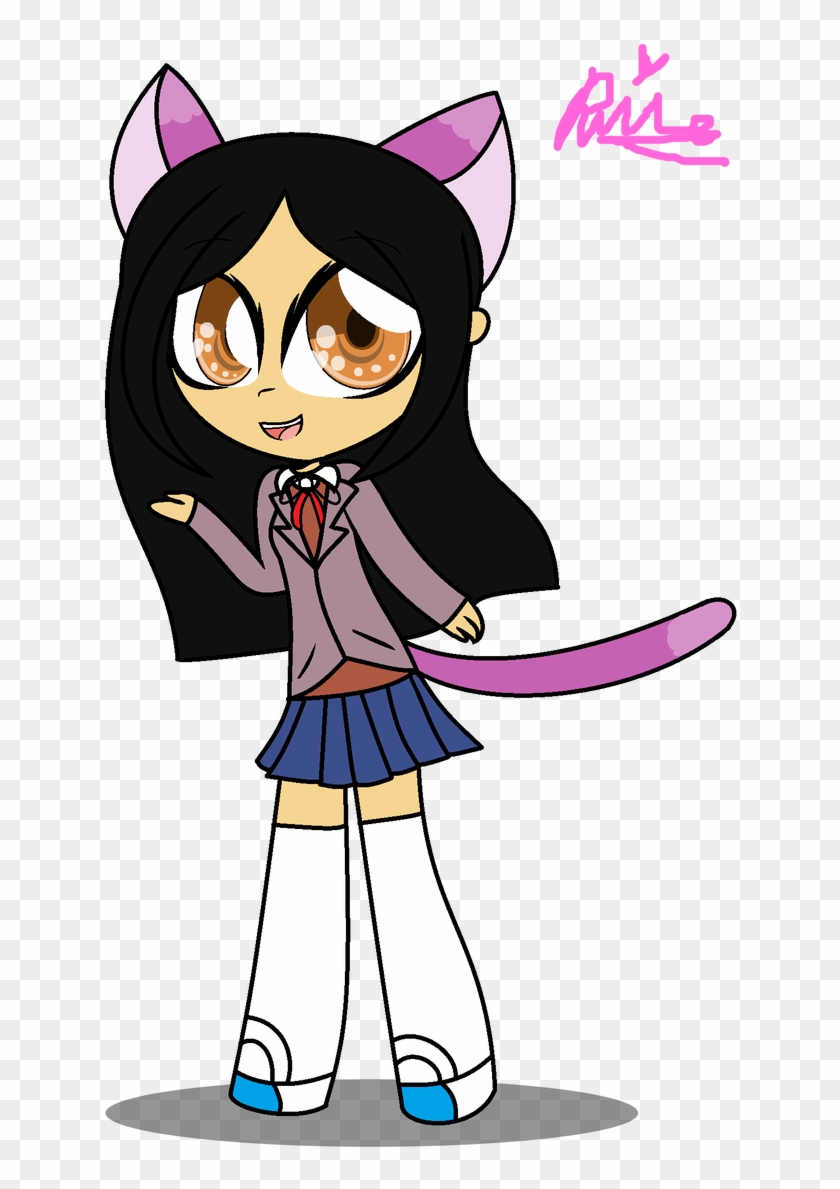 Me In Doki Doki Literature Club By Xxkawailloverchanxx - Cartoon #1625280