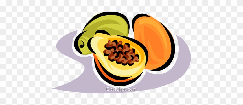 Papaya Royalty Free Vector Clip Art Illustration - Papaya Royalty Free Vector Clip Art Illustration #1625631