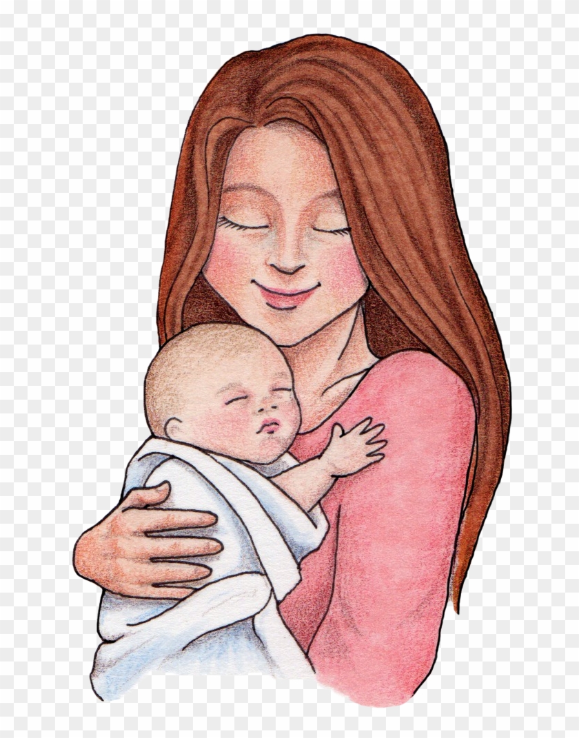 Click Here To Download - Baby With Mother Cartoon Png #1625842