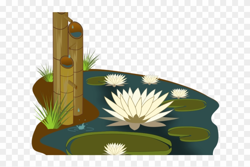 Lily Pad Clipart Fish Pond - Clip Art #1626197