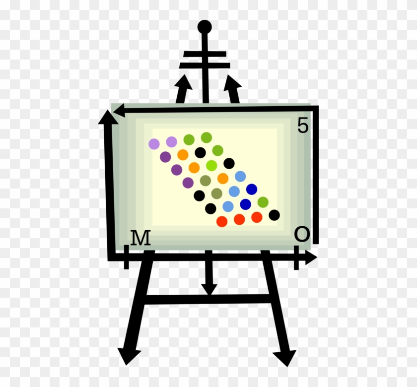 Vector Illustration Of Artist's Easel For Supporting - Vector Illustration Of Artist's Easel For Supporting #1626852