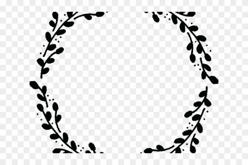 Circle Clipart Wreath - Circulo Con Hojas Png #1629335