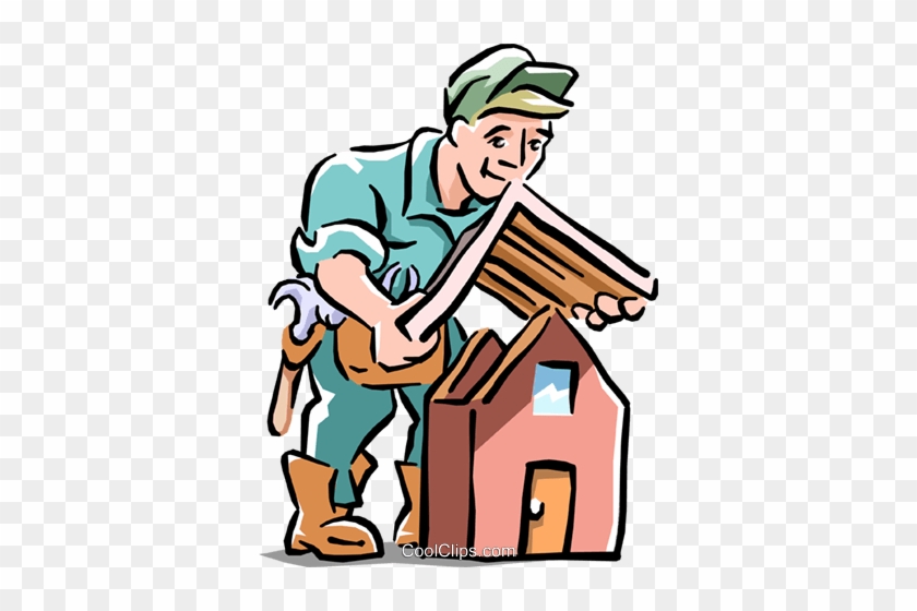 Dachdecker Installation Dach Vektor Clipart Bild -cart1565 - Couverture Zinguerie #1629664