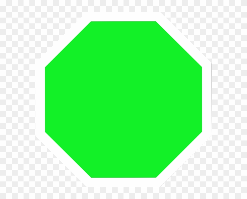 How To Set Use Bright Green Stop Sign Svg Vector - Blank Green Stop Sign #252037