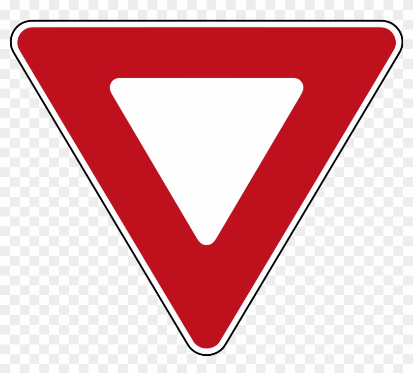 Open - Yield The Right Of Way Sign #252406