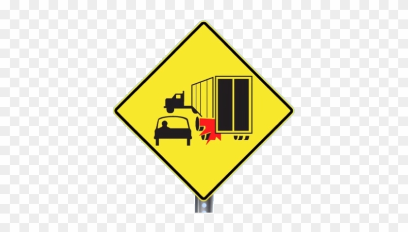 Truck Encroachment Sign - Rough Road Ahead Sign #252507