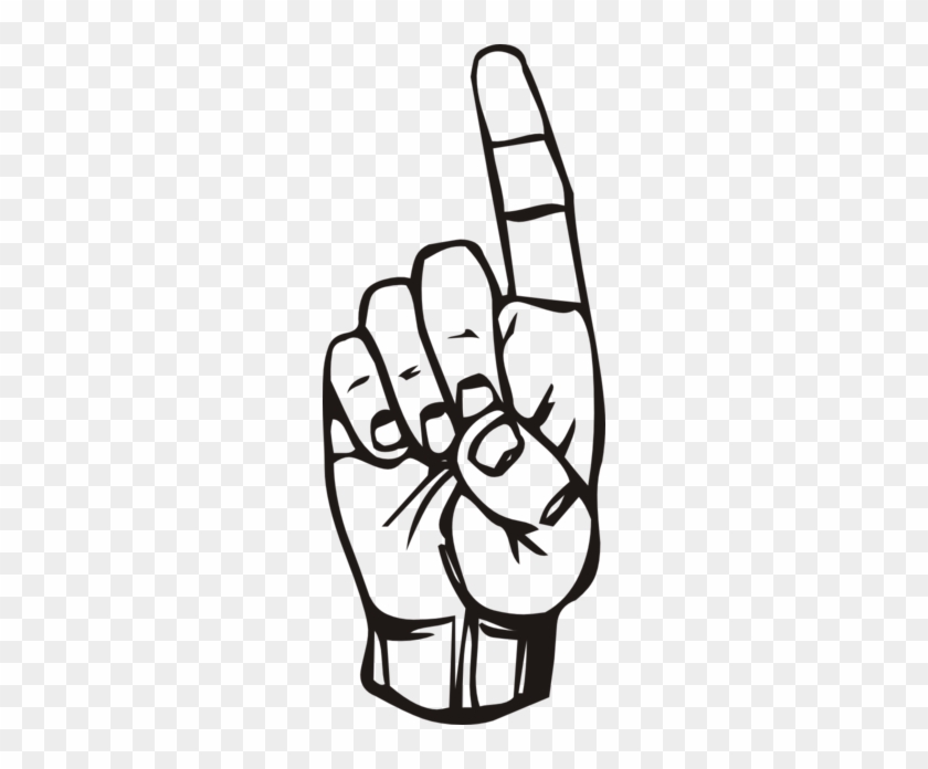 Sign Language D Finger Pointing - D In Sign Language #252579