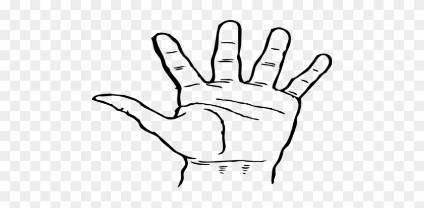 Hand Outline Printable - Hand Clipart Black And White #252720