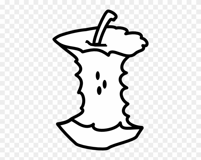 Cartoon Fruit - Apple Core Clipart #253665