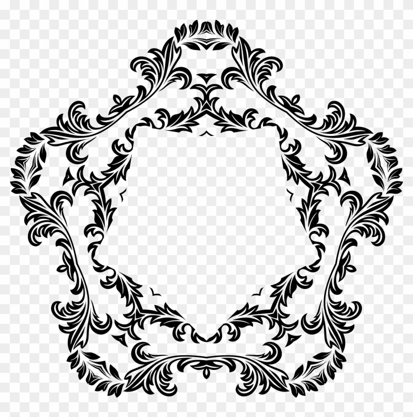 Big Image - Schwarzer Blumenwreath-monogramm-untersetzer Getränkeuntersetzer #253988