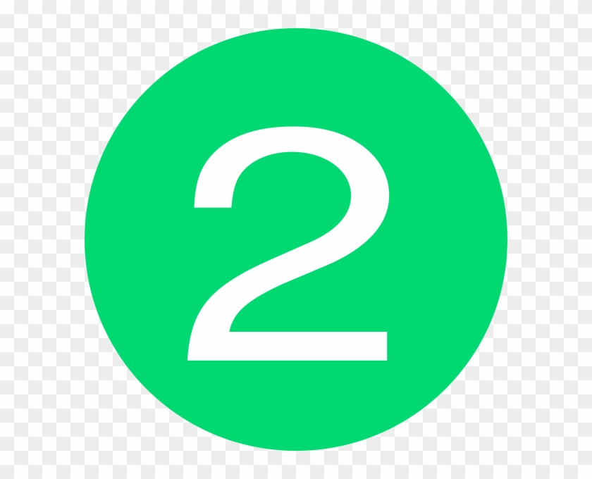 Number 2 Button Green Clip Art At Clker - Number 1 Button #254032