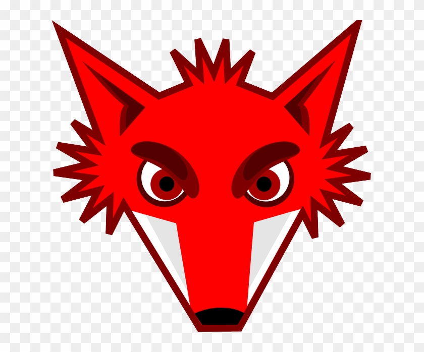 Mammals Animals, Head, Red, Silhouette, Face, Cartoon, - Fox Face Cartoon #254280