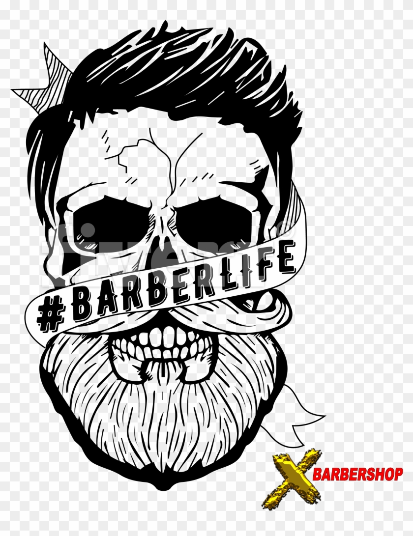 Drawn Beard Barber Shop - Beard #1630256
