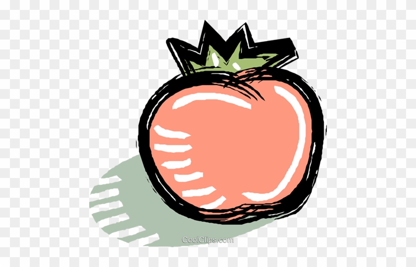 Red Tomato Royalty Free Vector Clip Art Illustration - Red Tomato Royalty Free Vector Clip Art Illustration #1630309