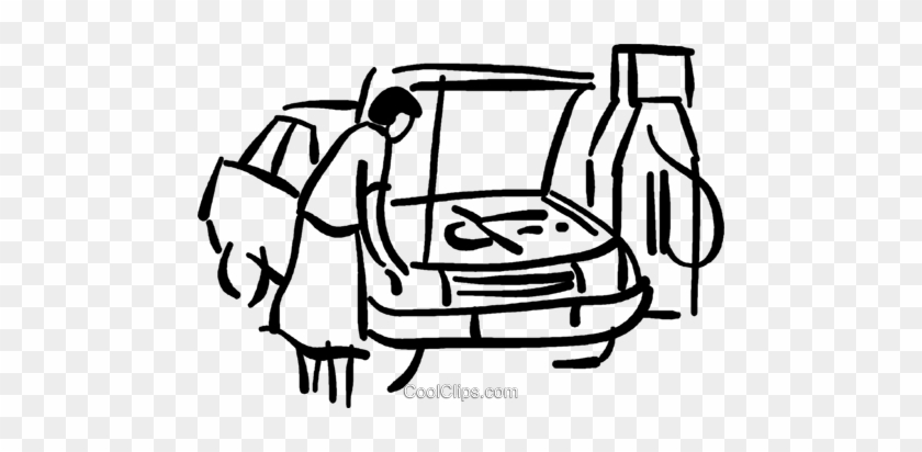 Person Looking At Engine Royalty Free Vector Clip Art - Person Looking At Engine Royalty Free Vector Clip Art #1630775