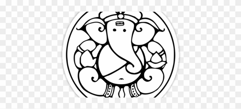 Drawing Ganesha Contemporary - Line Drawing Png Ganesh Outline #1631949