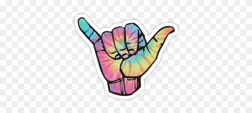 'tie Dye Shaka' Sticker By Amariei - Tie Dye Shaka Sticker #1632071