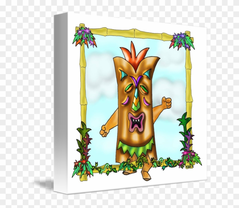 Tiki Warrior With Power By Pam Kai - Cartoon #1632217