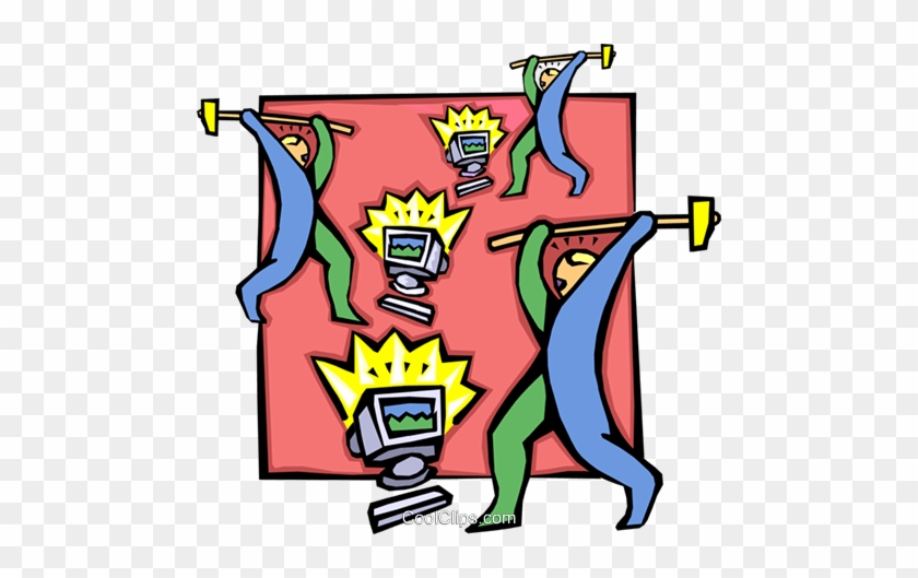 Efforts To Forge New Technologies Royalty Free Vector - Cartoon #1632227