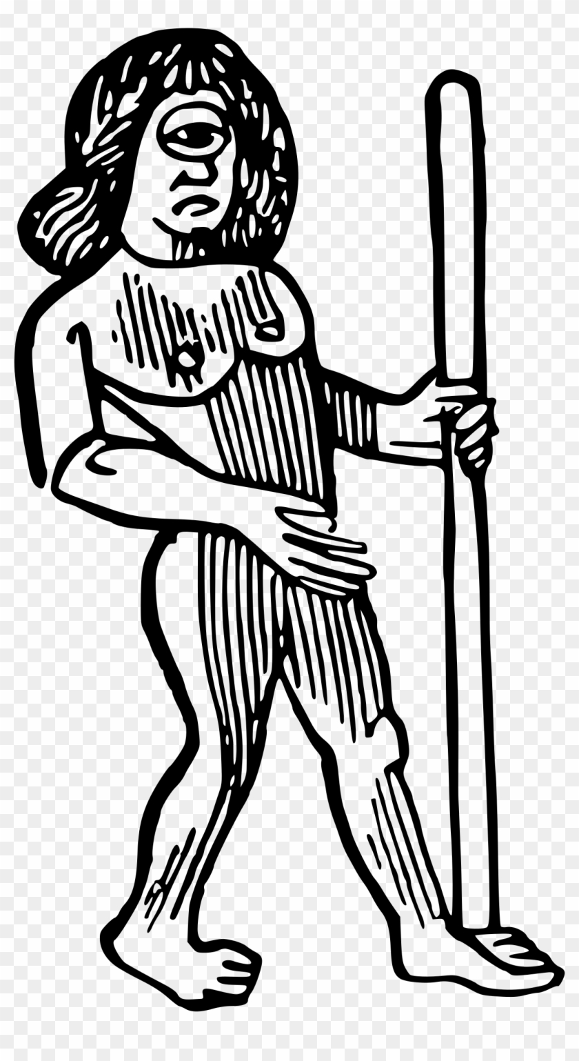 Collection Of Free Drawing Arm Download On - Line Drawing Cyclops #1632677