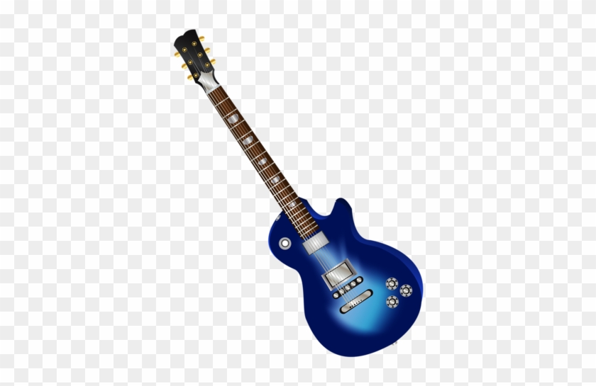 Музыкальные Инструменты - Guitarra Electrica Azul Dibujo Png #1633536
